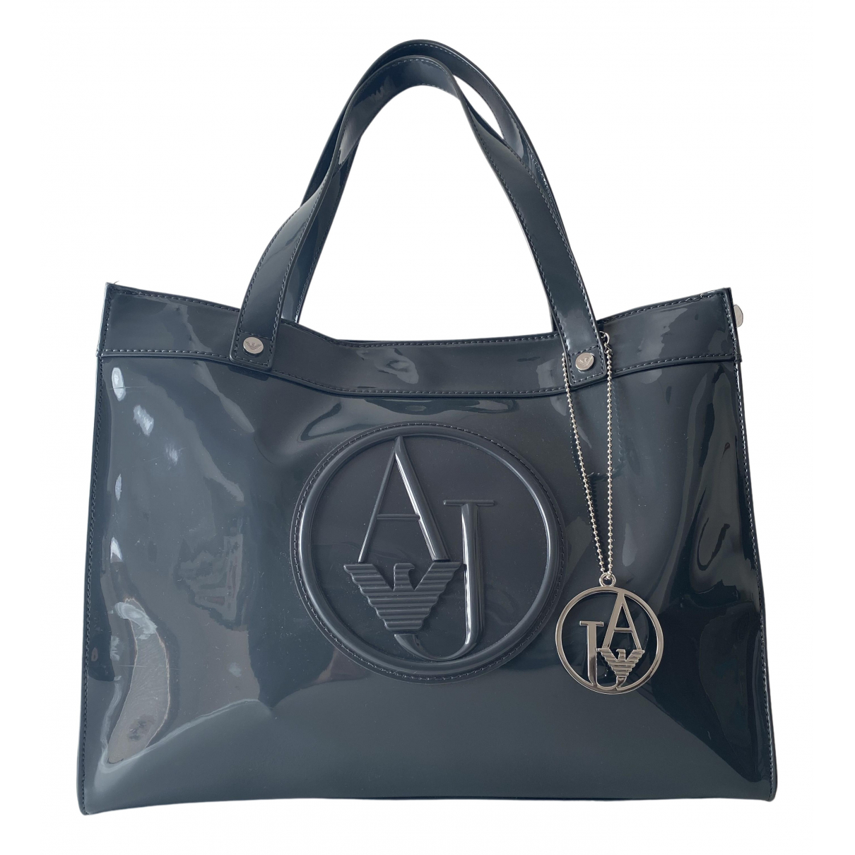Handbag Armani Jeans Grey in Plastic 